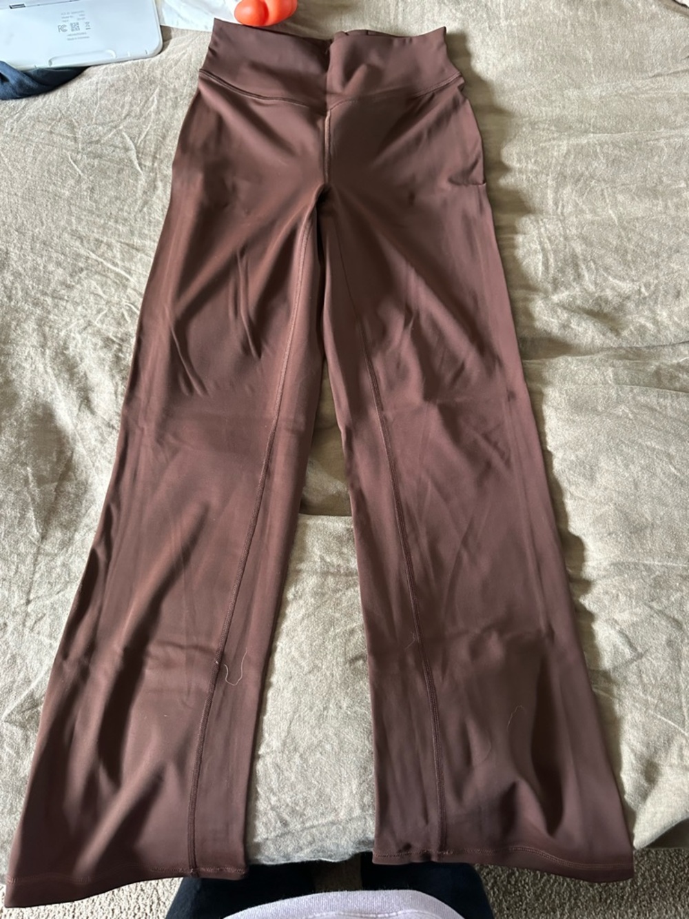 Lululemon Brown High-Waist Flared Yoga Pants